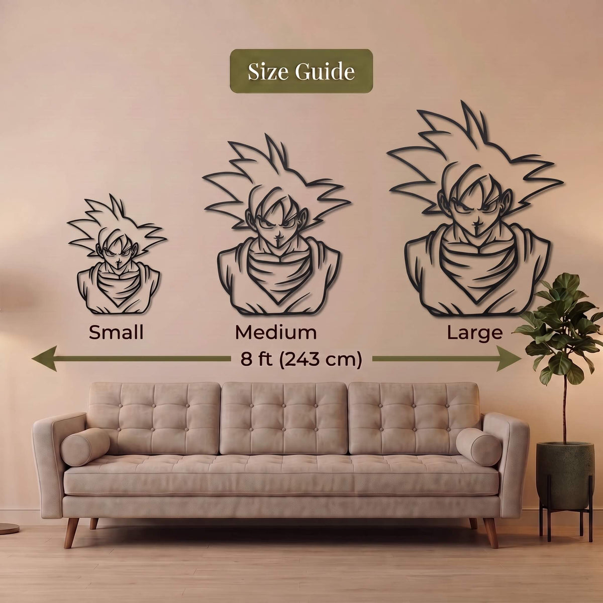 11. Goku Metal Wall Art