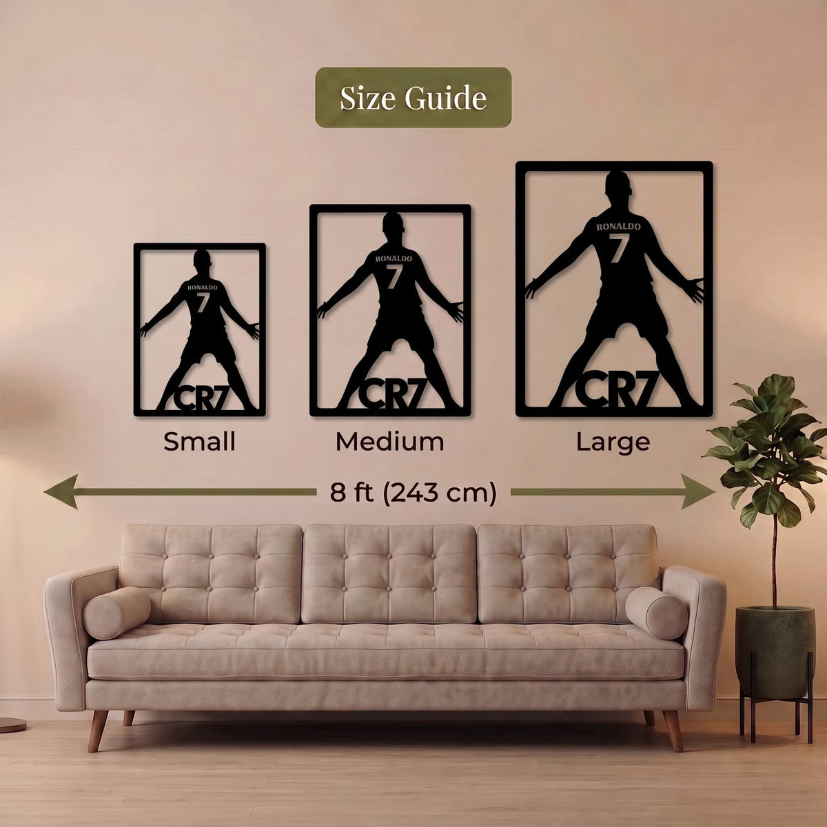 14. CR7 Ronaldo Metal Wall Art