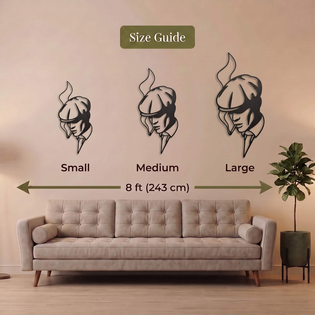 7. Thomas Shelby Silhouette Metal Wall Art