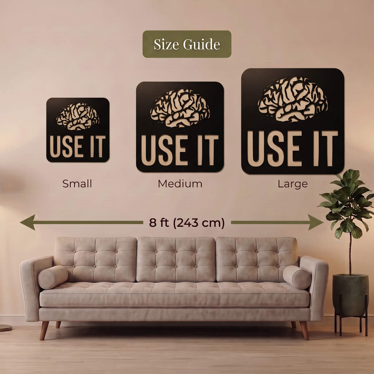 1. Use It Brain Metal Wall Art