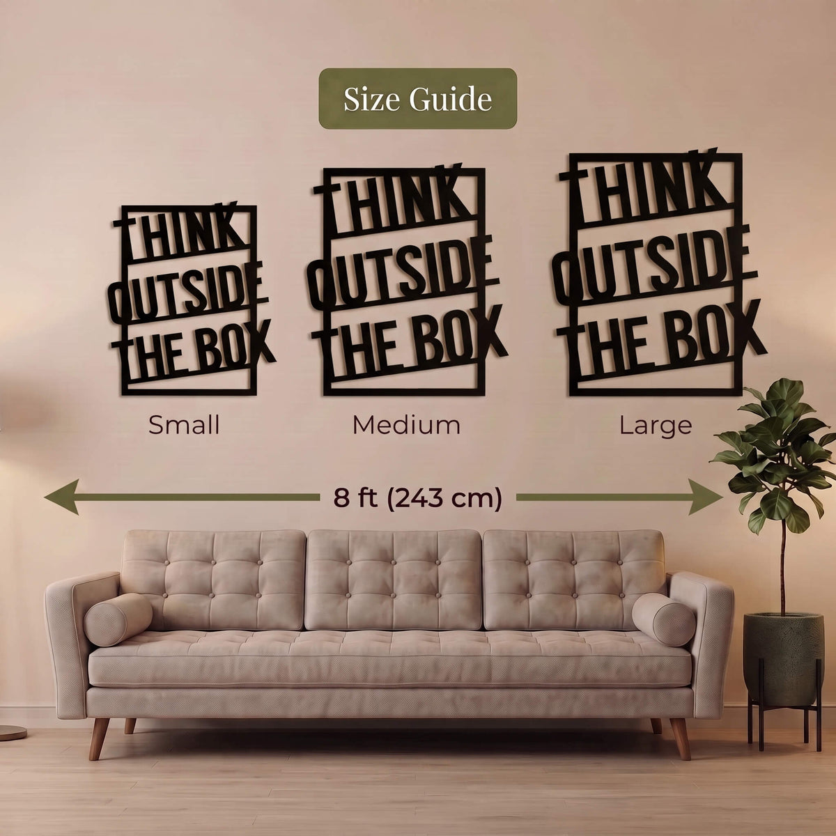 6. Think Outside The Box Framed Metal Wall Art