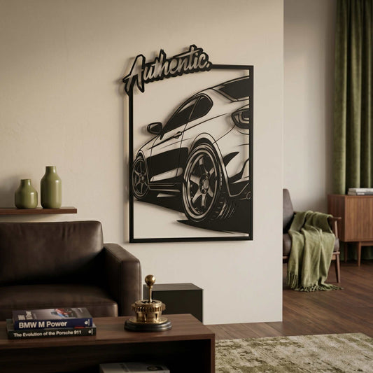 5. Authentic Sports Car Metal Wall Art