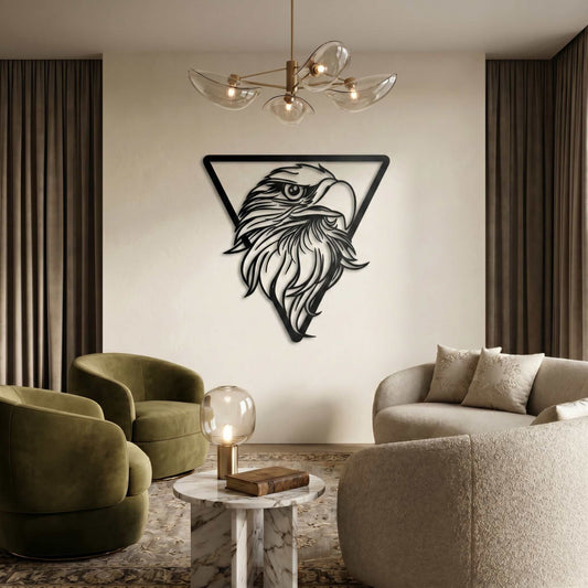 14. Eagle Head Metal Wall Art