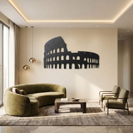 3. Colosseum Metal Wall Art