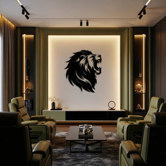 20. Roaring Lion Metal Wall Art