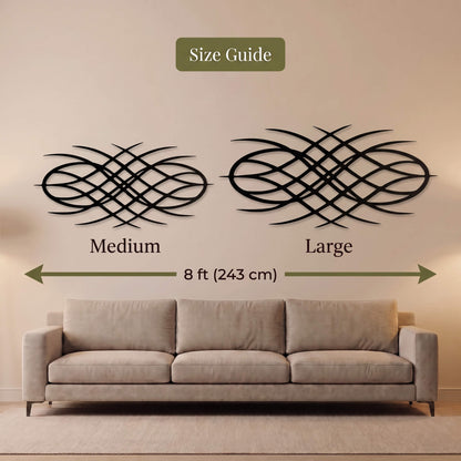 10. Infinity Waves Metal Wall Art