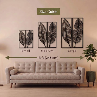13. Twin Panel Leaf Metal Wall Art