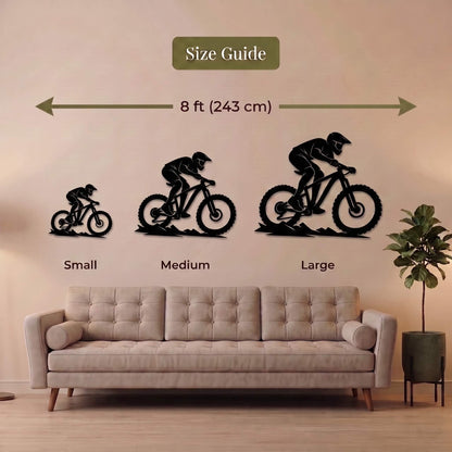13. Mountain Bike Rider Metal Wall Art