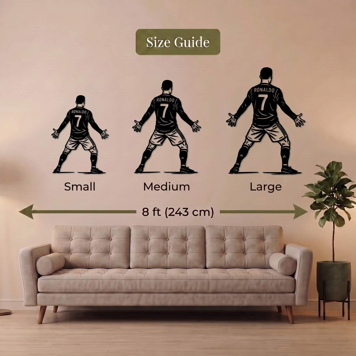 13. Ronaldo Celebration Metal Wall Art