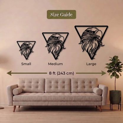 14. Eagle Head Metal Wall Art