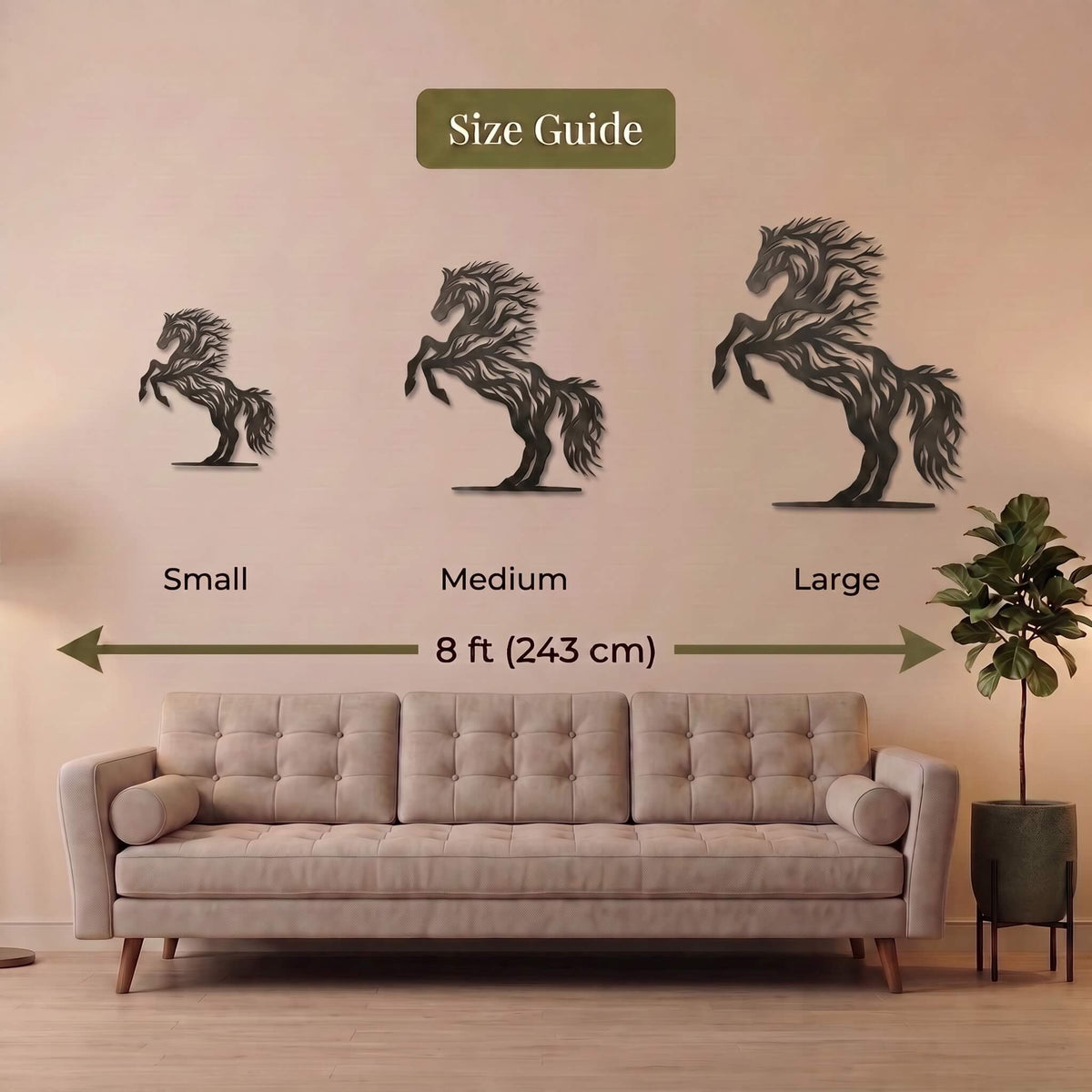 17. Rearing Stallion Metal Wall Art