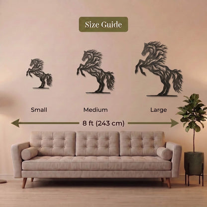 17. Rearing Stallion Metal Wall Art