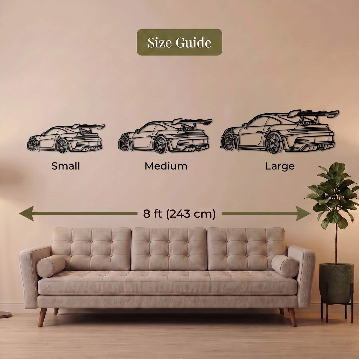 23. Porsche GT3 Metal Wall Art