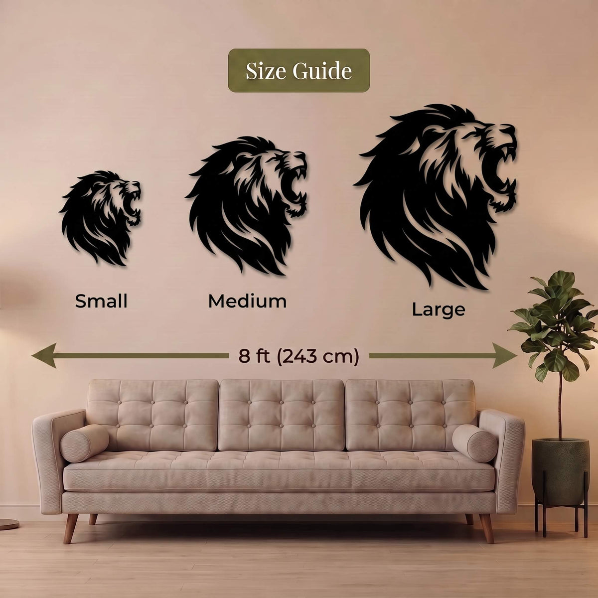 20. Roaring Lion Metal Wall Art