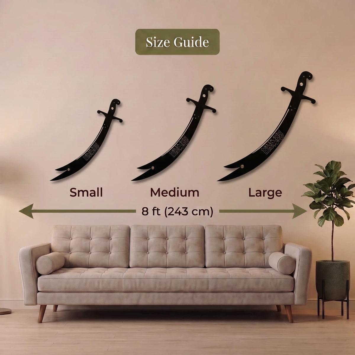 22. Zulfiqar Sward Metal Wall Art