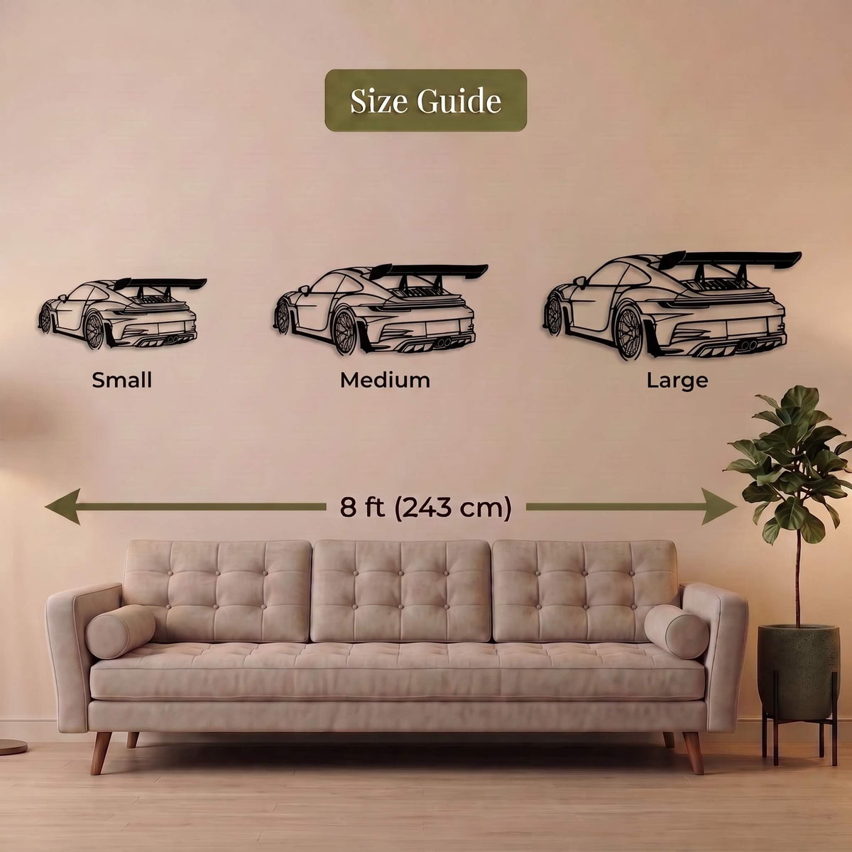8. Porsche 911 GT3 RS Metal Wall Art
