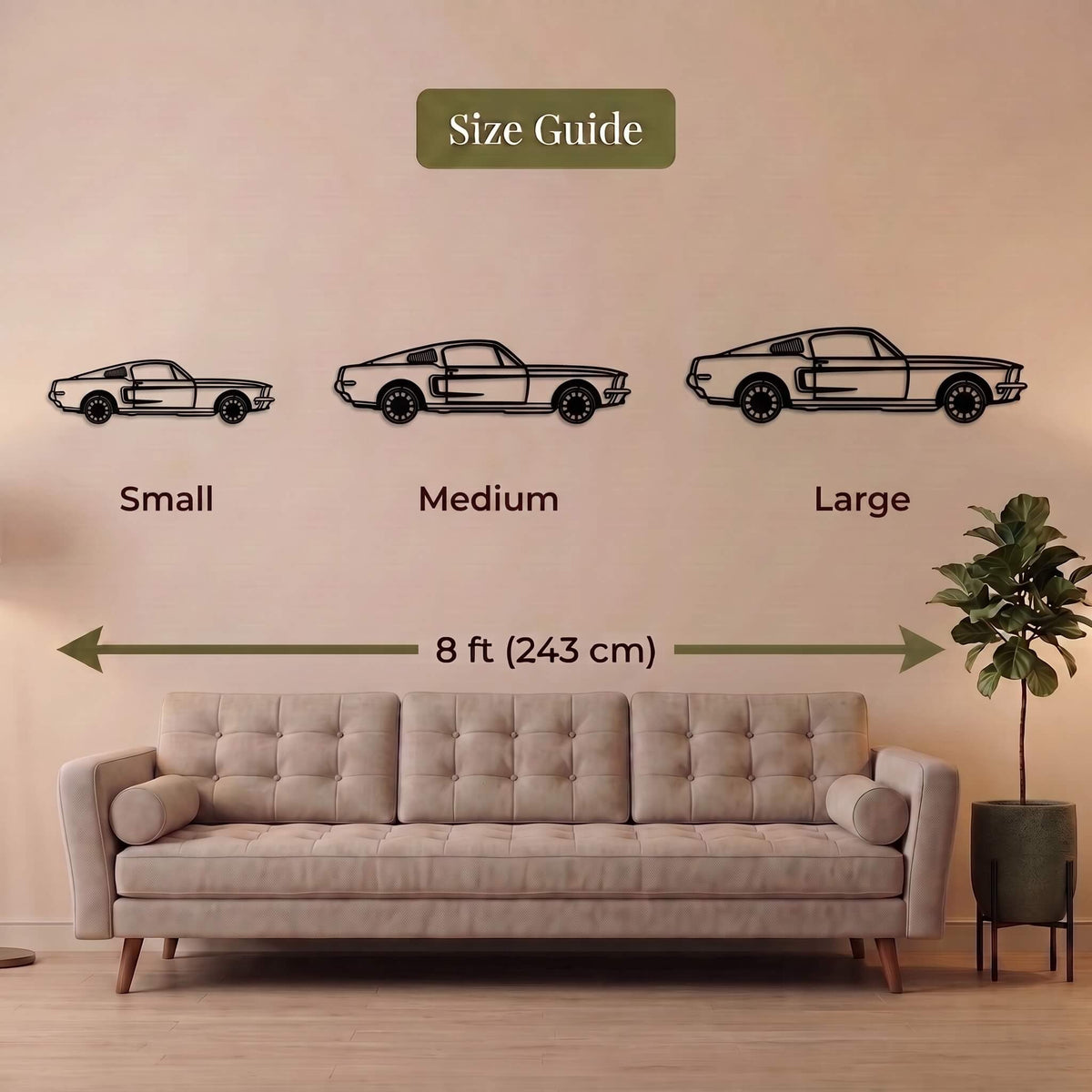 24. Classic Fastback Metal Wall Art
