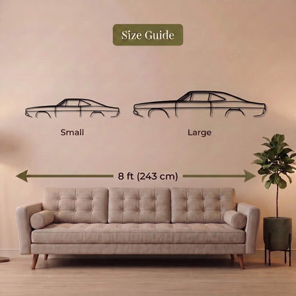25. Classic Coupe Silhouette Metal Wall Art