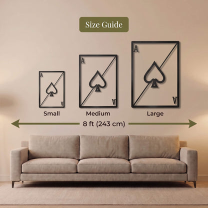 2. Ace of Spades Metal Wall Art