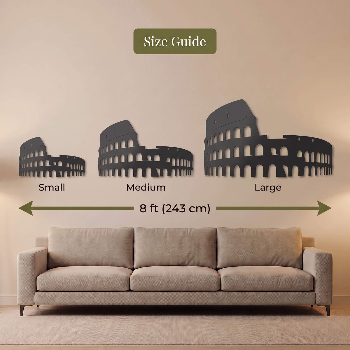 3. Colosseum Metal Wall Art