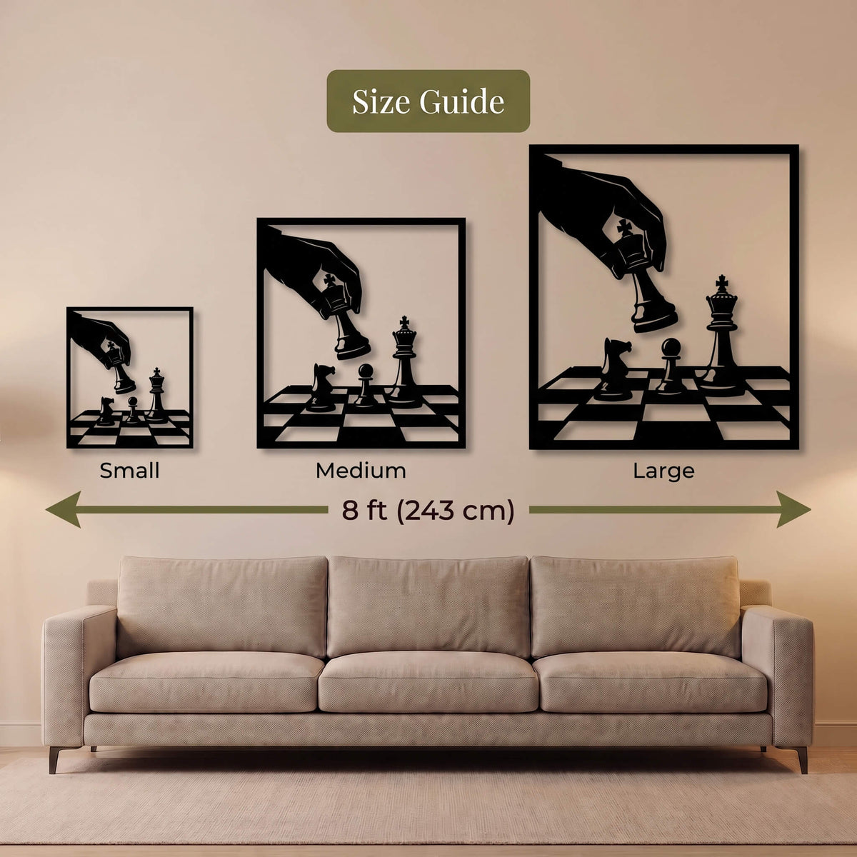 4. Chess Strategy Metal Wall Art