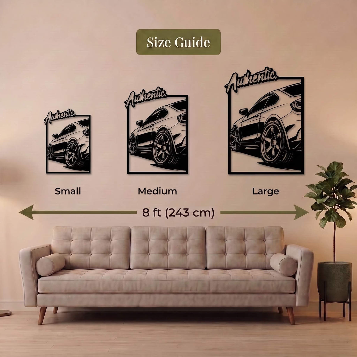 5. Authentic Sports Car Metal Wall Art