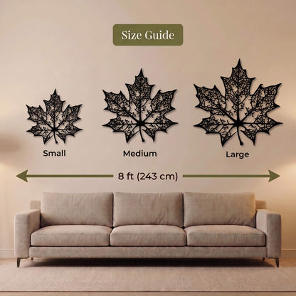 6. Maple Leaf Metal Wall Art