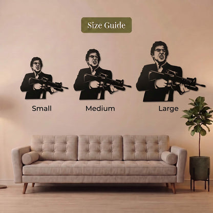 6. Scarface Tony Montana Metal Wall Art