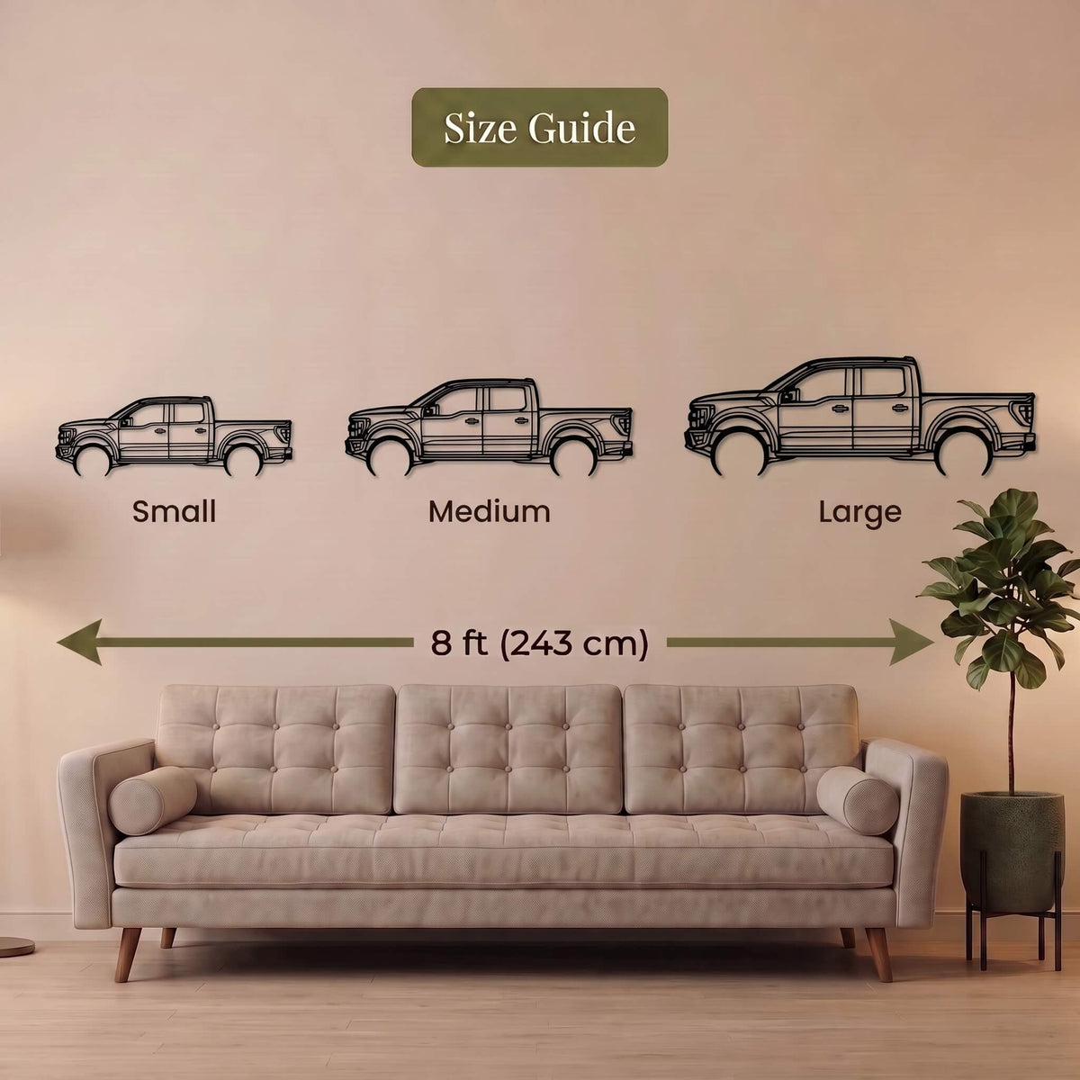 7. Classic Pickup Truck Metal Wall Art