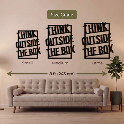 6. Think Outside The Box Framed Metal Wall Art
