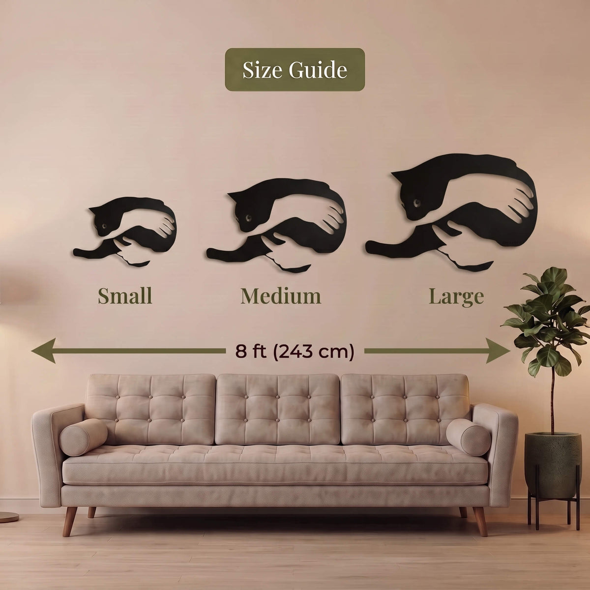 4. Yin Yang Cats Metal Wall Art