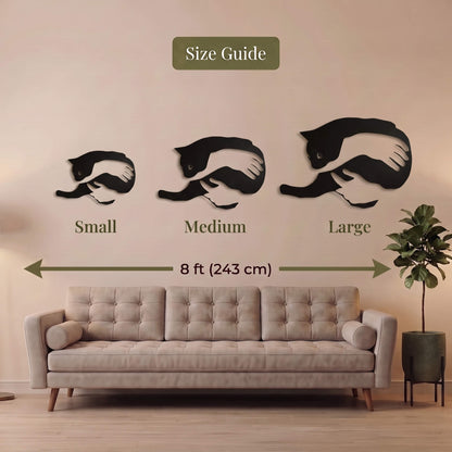 4. Yin Yang Cats Metal Wall Art