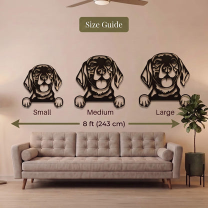 2. Playful Puppy Metal Wall Art