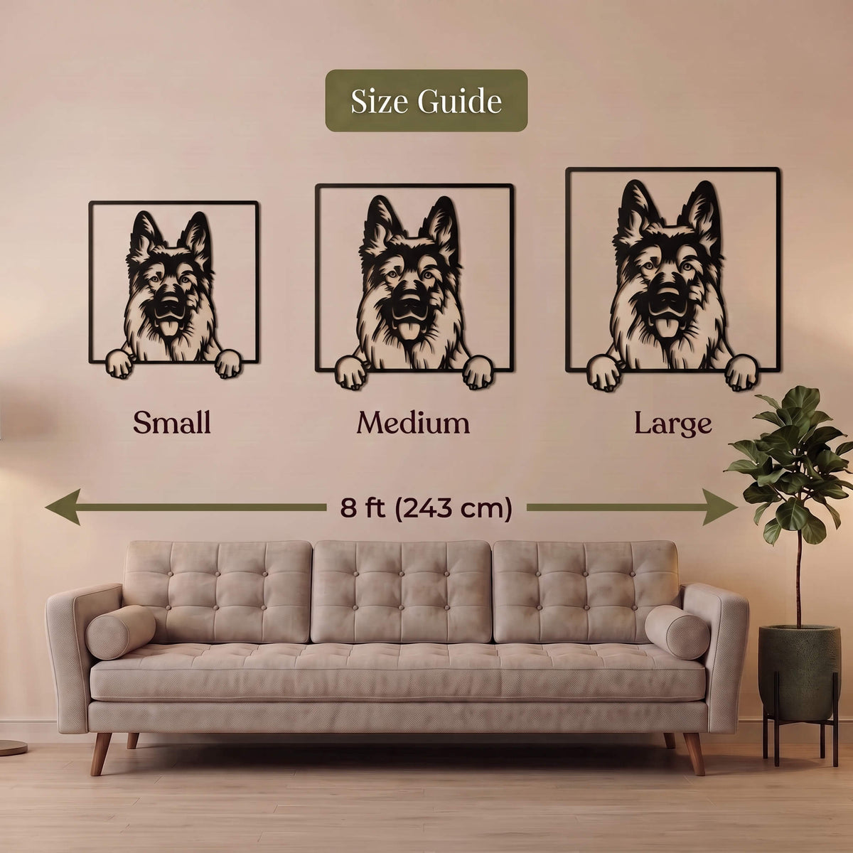5. German Shepherd Metal Wall Art