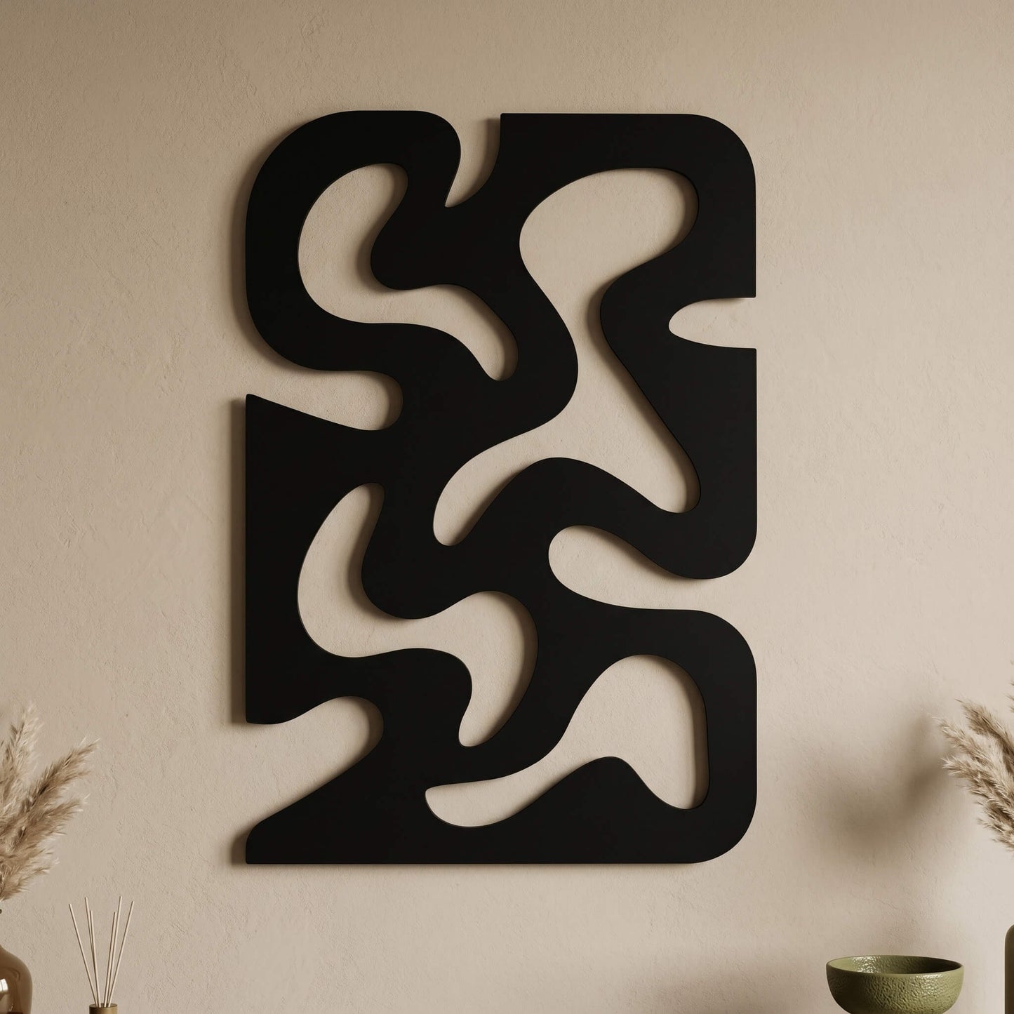 12. Abstract Flow Metal Wall Art