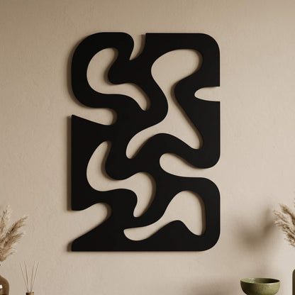 12. Abstract Flow Metal Wall Art