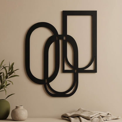 11. Abstract Geometric Metal Wall Art