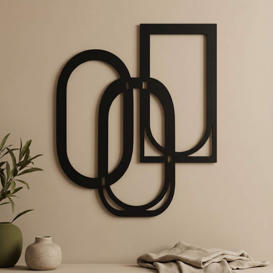 11. Abstract Geometric Metal Wall Art
