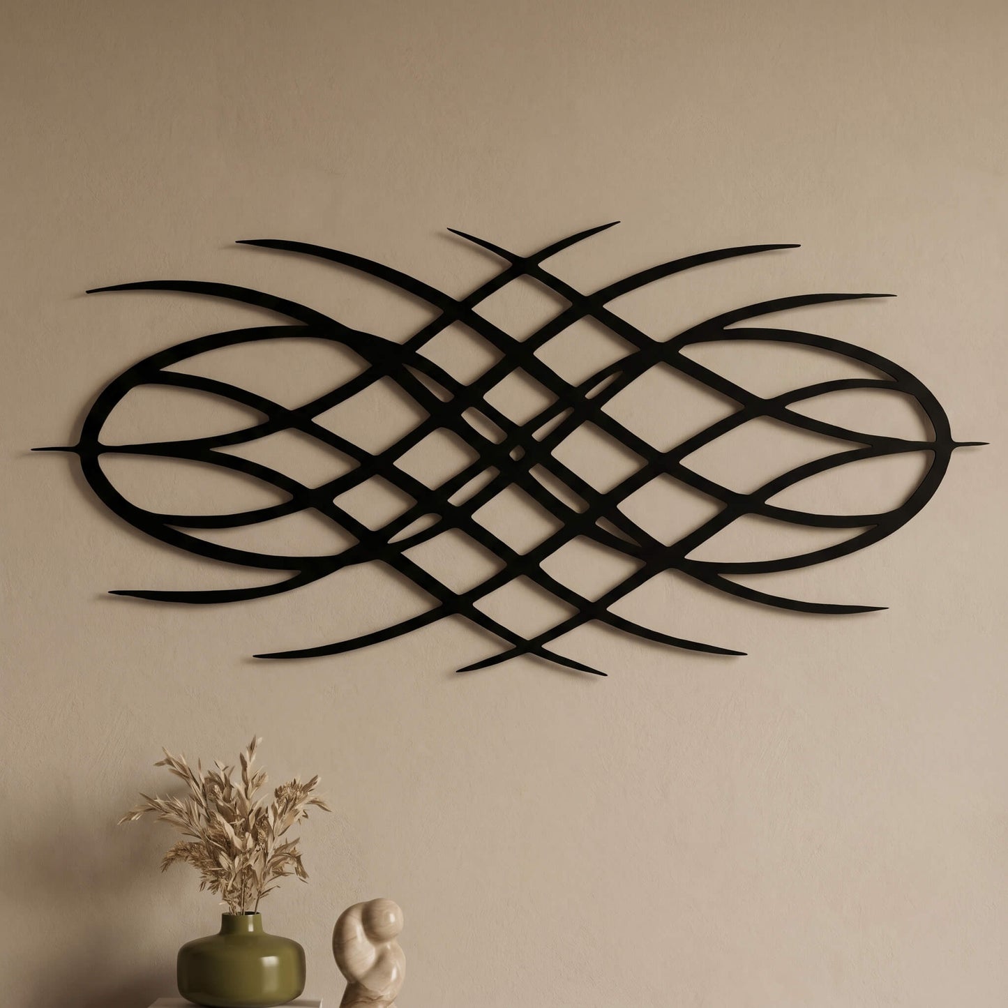 10. Infinity Waves Metal Wall Art