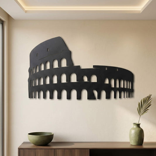 3. Colosseum Metal Wall Art