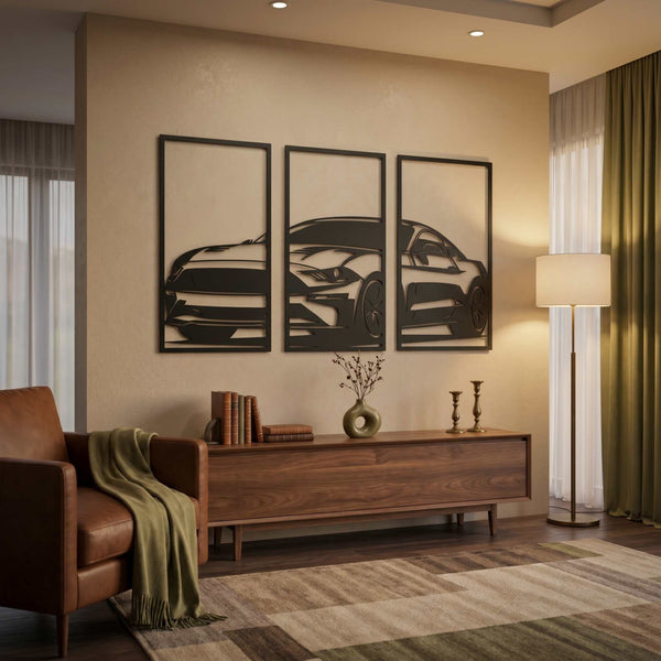 28. Mustang Triptych Metal Wall Art Set