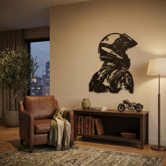 21. Racer Helmet Metal Wall Art