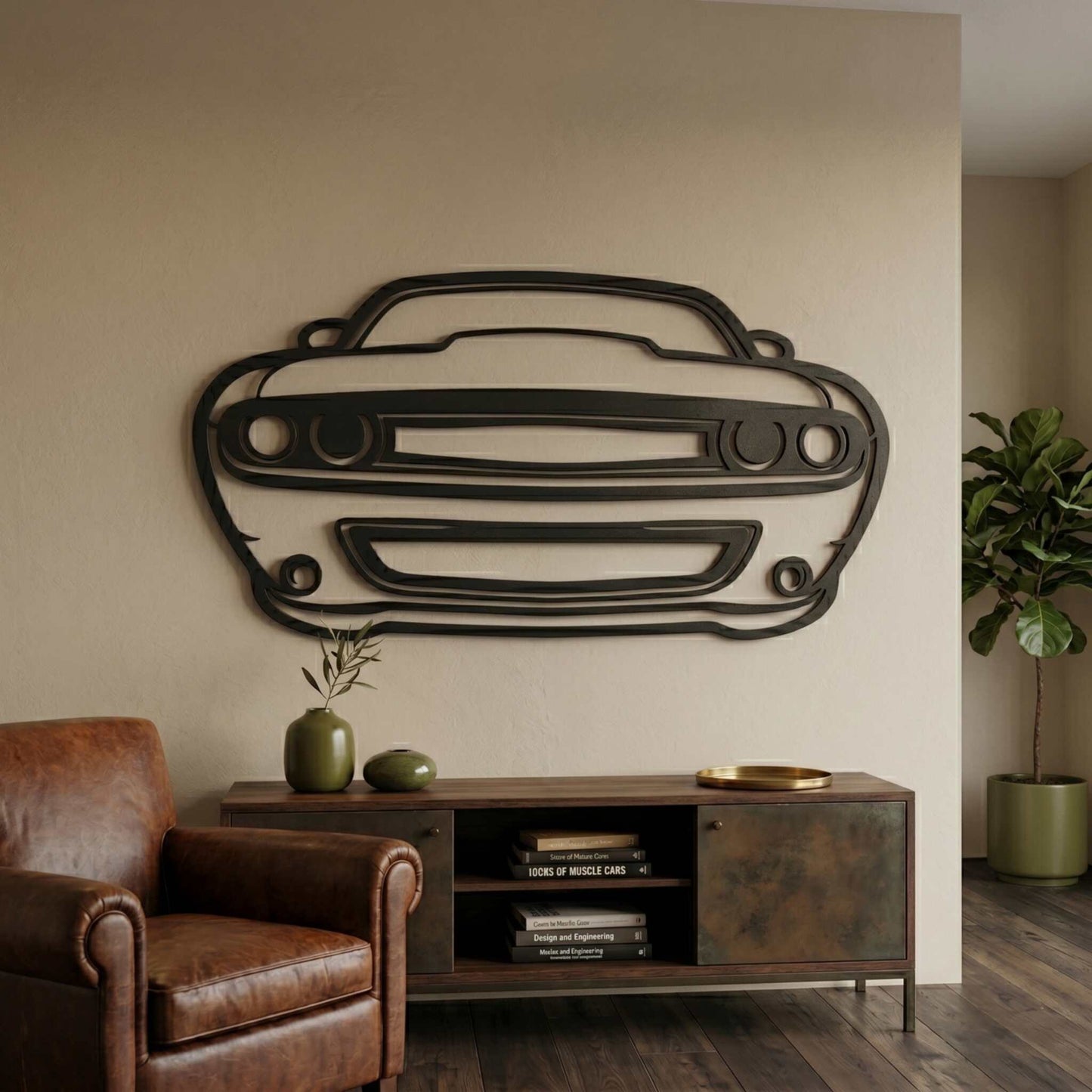 22. Muscle Car Grille Metal Wall Art