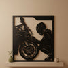 9. Motorcycle Rider Metal Wall Art