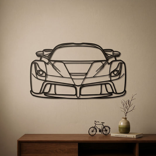 20. Supercar Rear-View Metal Wall Art