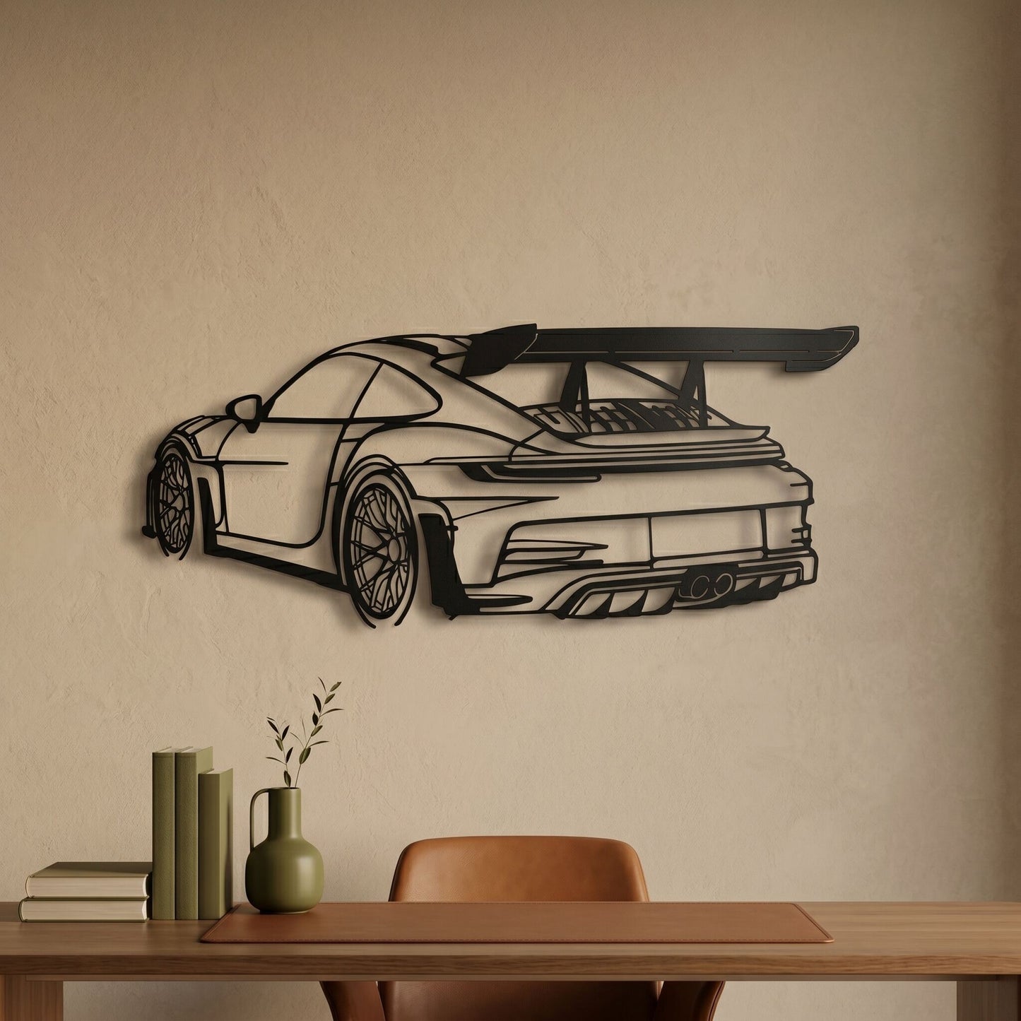 1. Porsche 911 GT3 RS Rear View Metal Wall Art