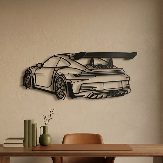 1. Porsche 911 GT3 RS Rear View Metal Wall Art