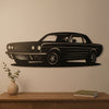 6. 1965 Ford Mustang Fastback Metal Wall Art