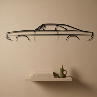 25. Classic Coupe Silhouette Metal Wall Art