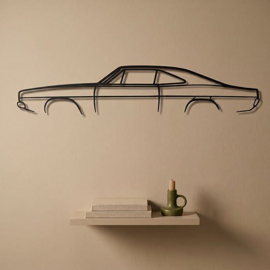25. Classic Coupe Silhouette Metal Wall Art